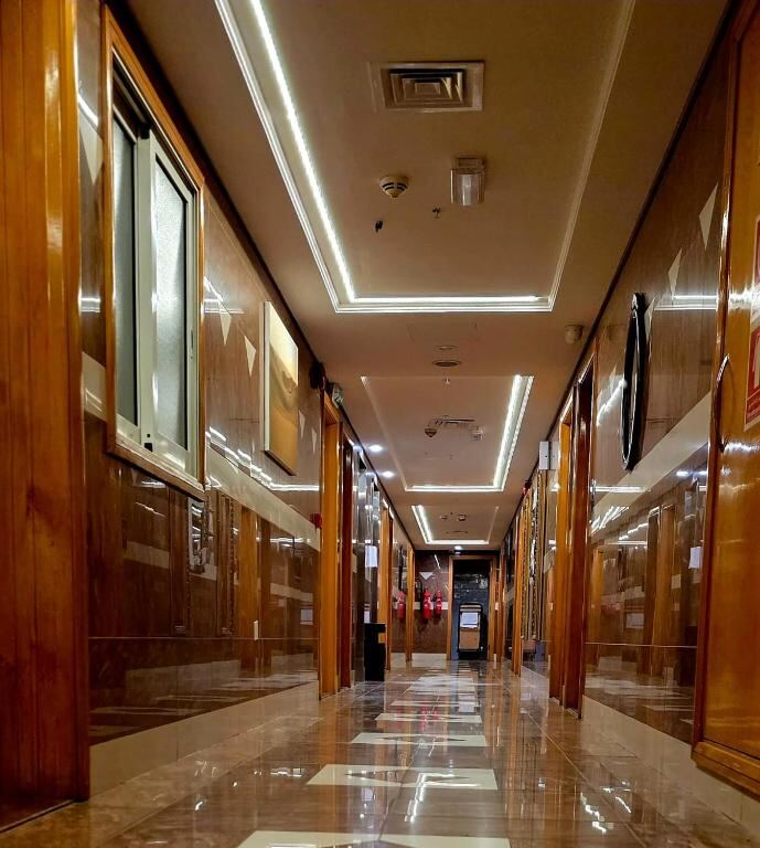 Guest room corridor at the hotel